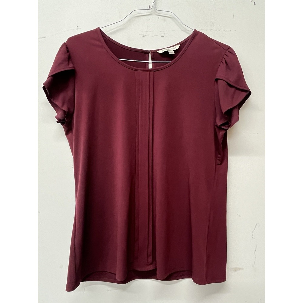 41 hawthorne top large Maroon Office Women's Basic